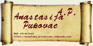 Anastasija Pupovac vizit kartica